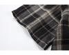 Trendy Korean Retro Plaid Plus Size Lapel Short Sleeve Shirt