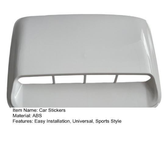 Car Hood Scoop Sticker ABS Fake Air Vent for Exterior Decoration Universal Fit Sporty