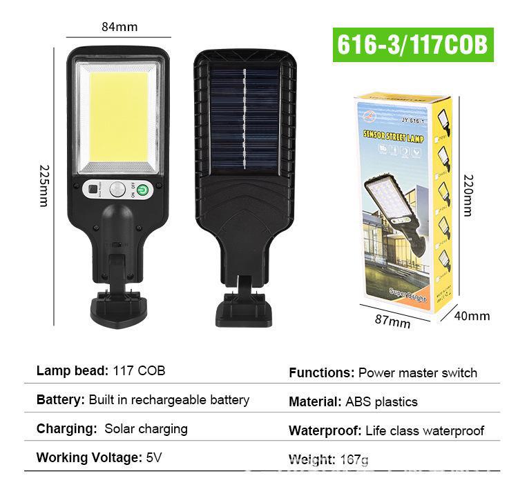 Solar LED Outdoor Wall Lamp with Motion Sensor & Remote Control