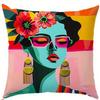 Decorazioni per la Casa Colorate Viso di Donna Modello Artistico Federe per Cuscini Copricuscino Modello Adatto per Divano Camera da Letto Auto