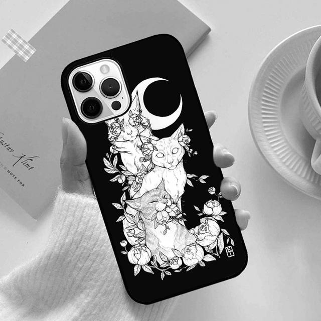 Autumu Witch Witches Moon Phone Case Cover for iPhone 17 Air 16 16e 15 12 11 13 14 Pro Max Apple Plus Coque