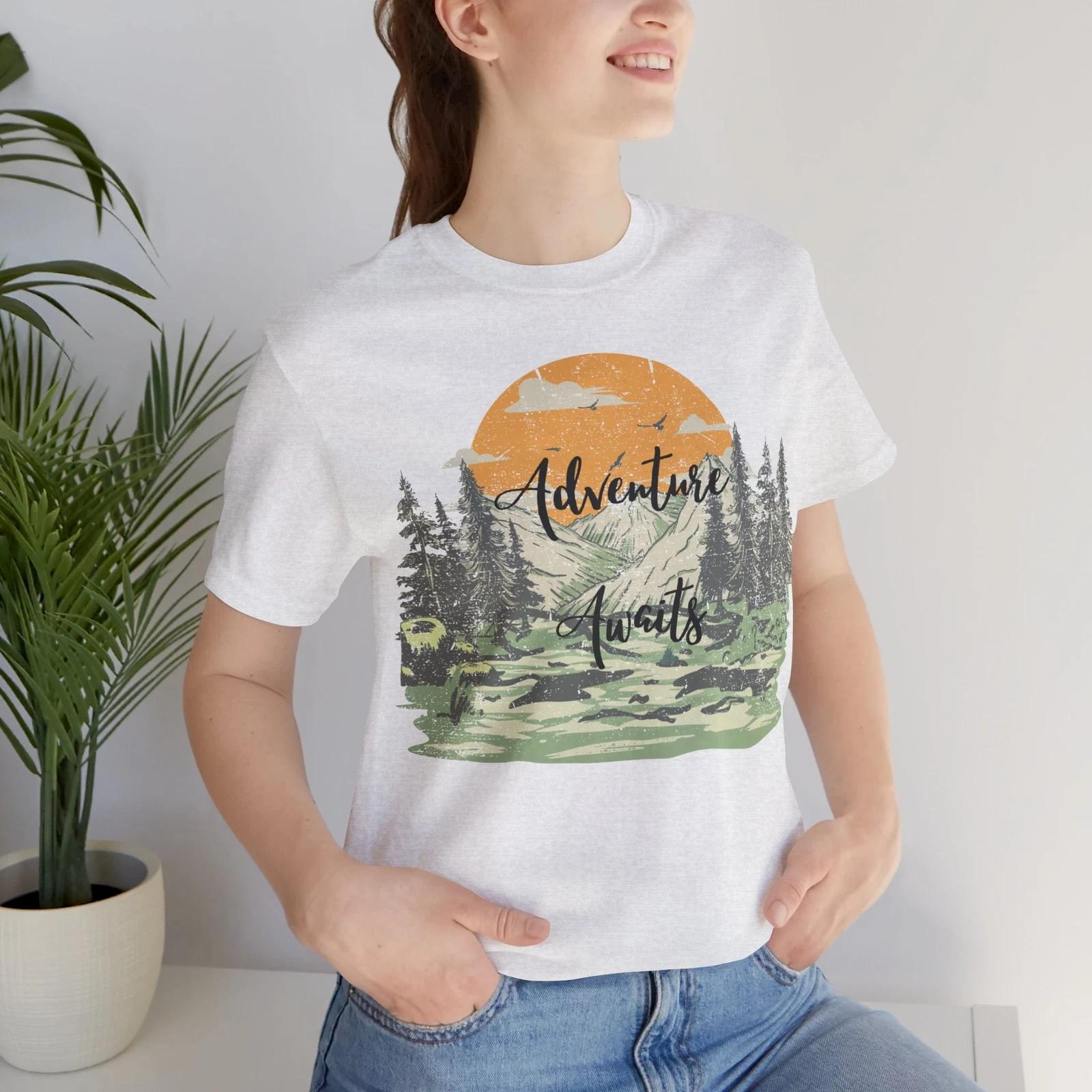 Adventure Awaits Unisex Jersey Short Sleeve Tee L
