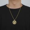 St. Michael Protect Us Pendant Necklace for Men Women Stainless Steel Archangel Medallion Religious Christian Amulet Jewelry