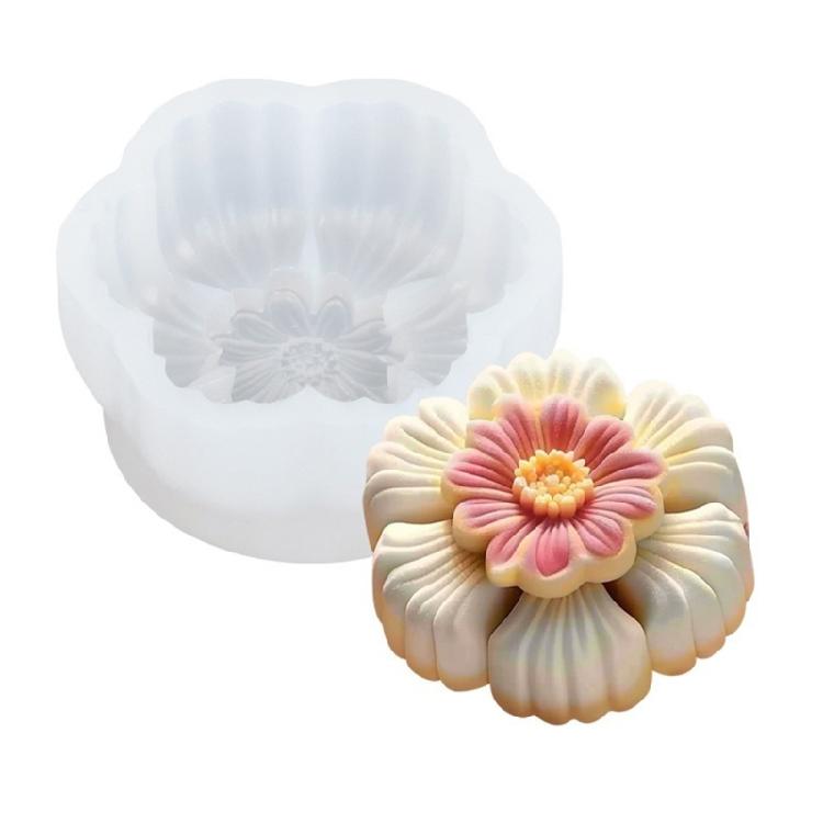 Chocolate Molds Cake Moulds Flower Shape Dessert Molds Pastrys Bakings Supplies Silicone Texture for Baking Cake Dessert