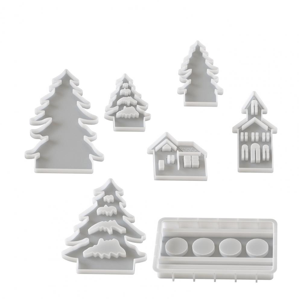 

Благоустройство дома Литьевая форма Рождественская силиконовая форма для литья Рождественский подсвечник Силиконовые формы для DIY для праздничного
