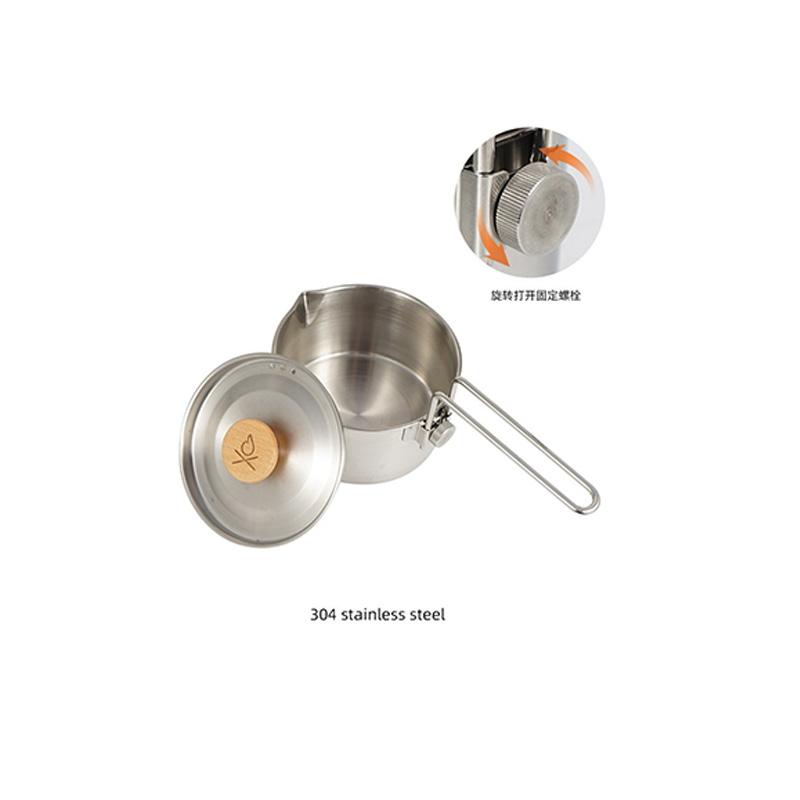 Outdoor Multi-function 304 Stainless Steel Kettle Mountaineering Portable Coffee Pot