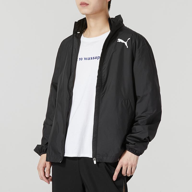 Puma Logo Print Stand Collar Jacket Pánské bundy 680657-01