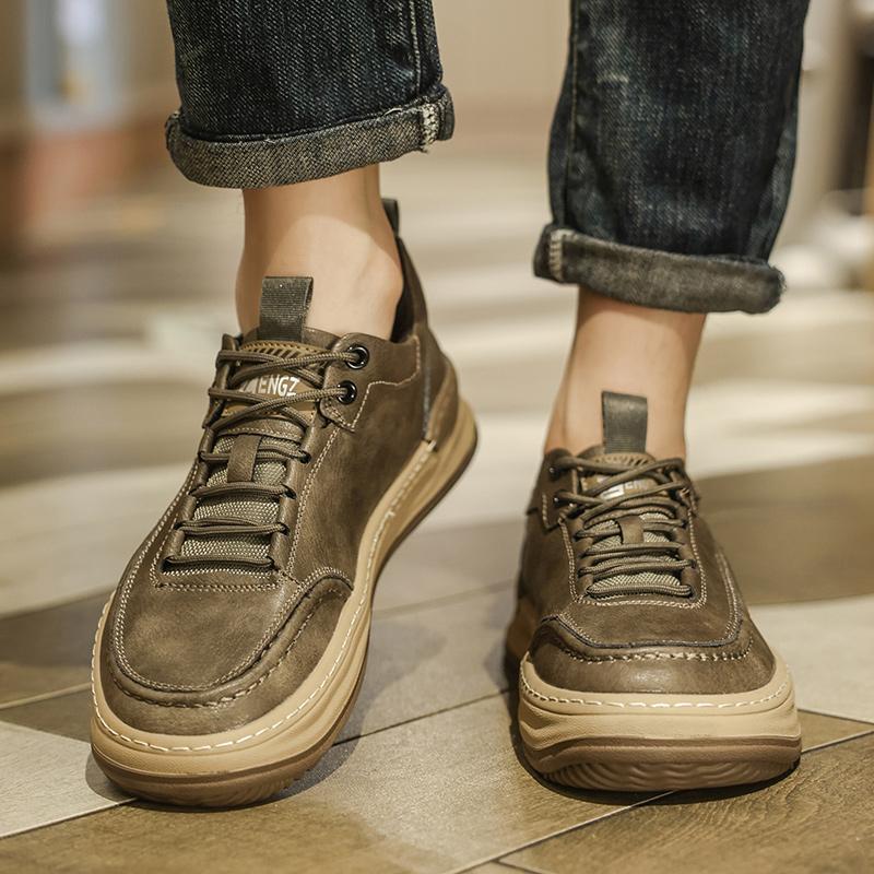 Tênis Masculino Couro Sapatos Casuais