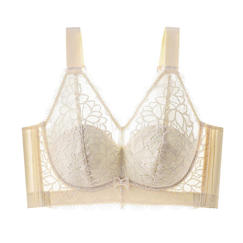 Thin Lace Without Steel Ring, Big Chest, Breathable, Closed Breasts, Bra Cover Gathered To Prevent Sagging