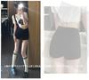 PTORGE Slim Fit Mini Solid Stylish Women's Shorts, Black, Sexy, High-Waisted, Slimming, Shorts, Color, (4 Black)