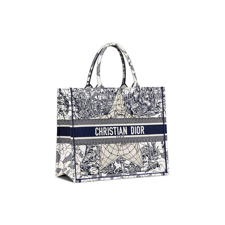 DIOR BookTote Embroidery Tote Bag, Shopping Bag, Shoulder Bag, Handbag Large Women's Blue M1286ZATW-M941
