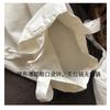 South Korea Ins Style Official Website Similar Thin Cotton Grey Cloth Bag All-matching Casual Abstract Printed Shoulder Environmentally Friendly