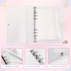 A6 Size Large Transparent Sticker Binder Includes 20 Removable Sticker 3D Sticker Planner Gift 6-Hole Sheets, Storage, Decoration, Scrapbook, Girl's