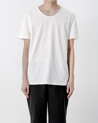 Kilyu Silket Blended U-Neck T-Shirt (White)