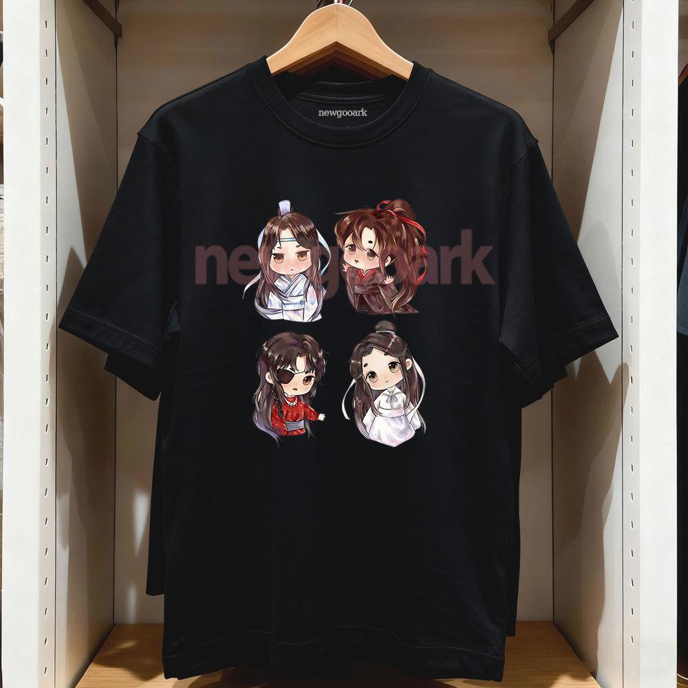 Mo Dao Zu Shi The Untamed Wei Wuxian Lan Zhan Graphic T Shirts Cotton O Neck Casual Streetwear Couple Tops Tee Short Sleev Adult