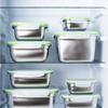 304 Stainless Steel Fresh-keeping Box Sealed Leak Proof Lunch Box Fruit Box with Lid Dumpling Container Refrigerated Storage Box