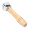 Leather Press Edge Roller DIY Leather Craft Wooden Handle Edge Rolling Tool SilverS 26mm  1.02in