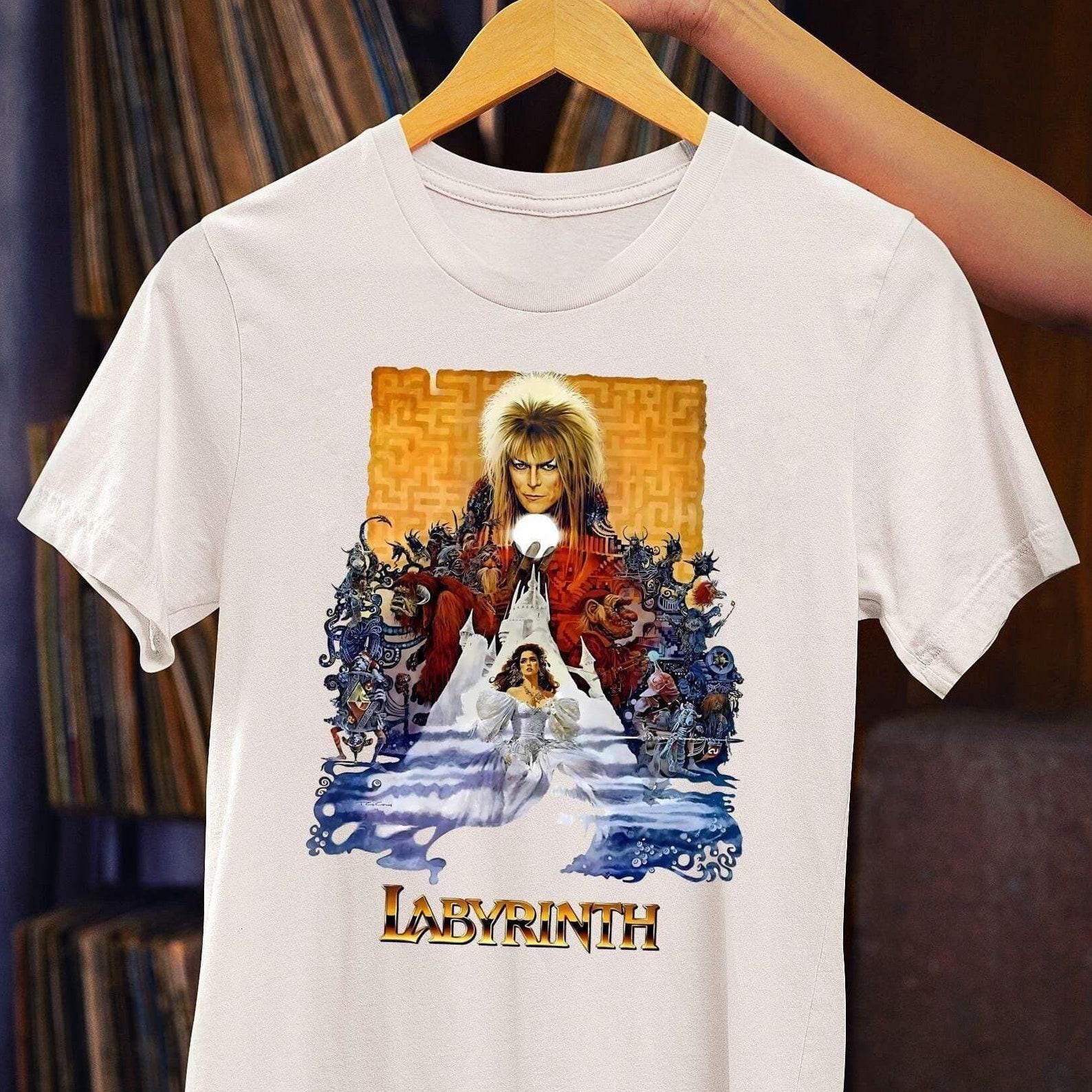 Labyrinth Movie T-Shirt – Jim Henson David Bowie 80s Fantasy Film Tee S