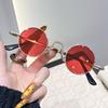 Óculos redondos pequenos para mulheres e homens Ultra Mini Metal Frame Anti-Reflexo Hip Hop Punk Óculos de sol Óculos de sol masculinos Óculos de sol da moda