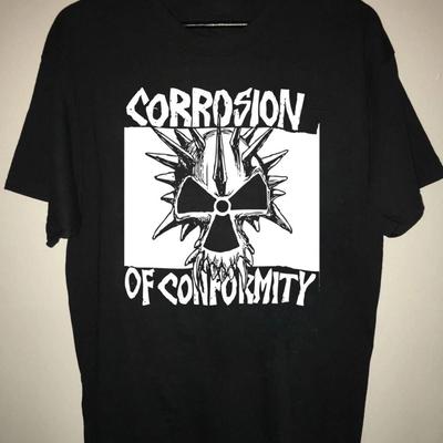 Corrosion Of Conformity Band Cotton Black All Size Unisex 100% Cotton T-shirt Mens Womens Tees Top