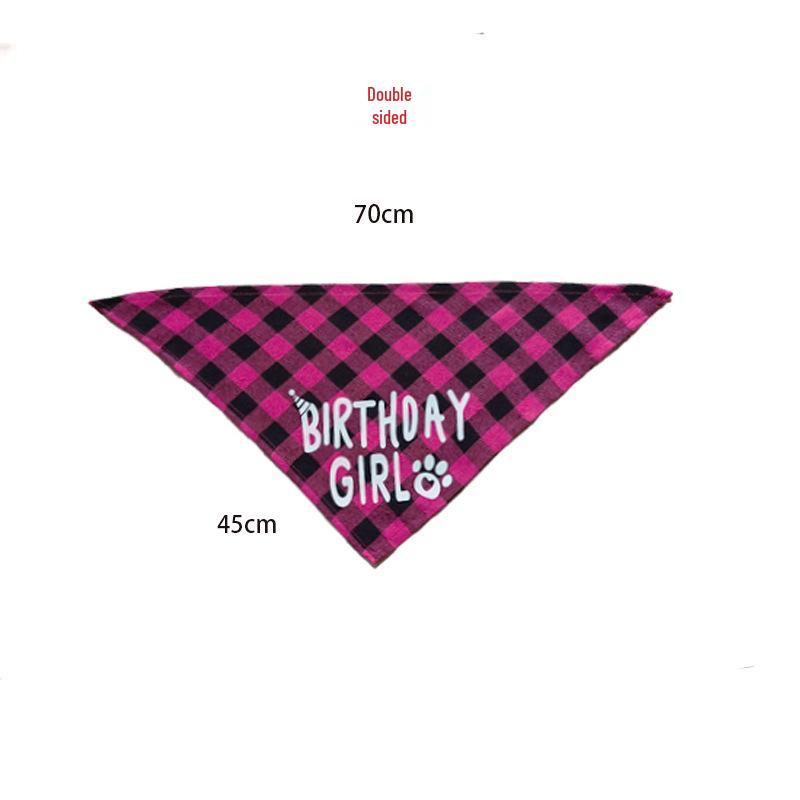 Pet Birthday Set: Dog Bib, Hat, Banner, Number Flags, Party Props