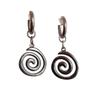 Simple Retro Irregular Geometric Vortex Spiral Pendant Necklace Earrings Set for Women Stainless Steel Bohemia Jewelry Sets Gift