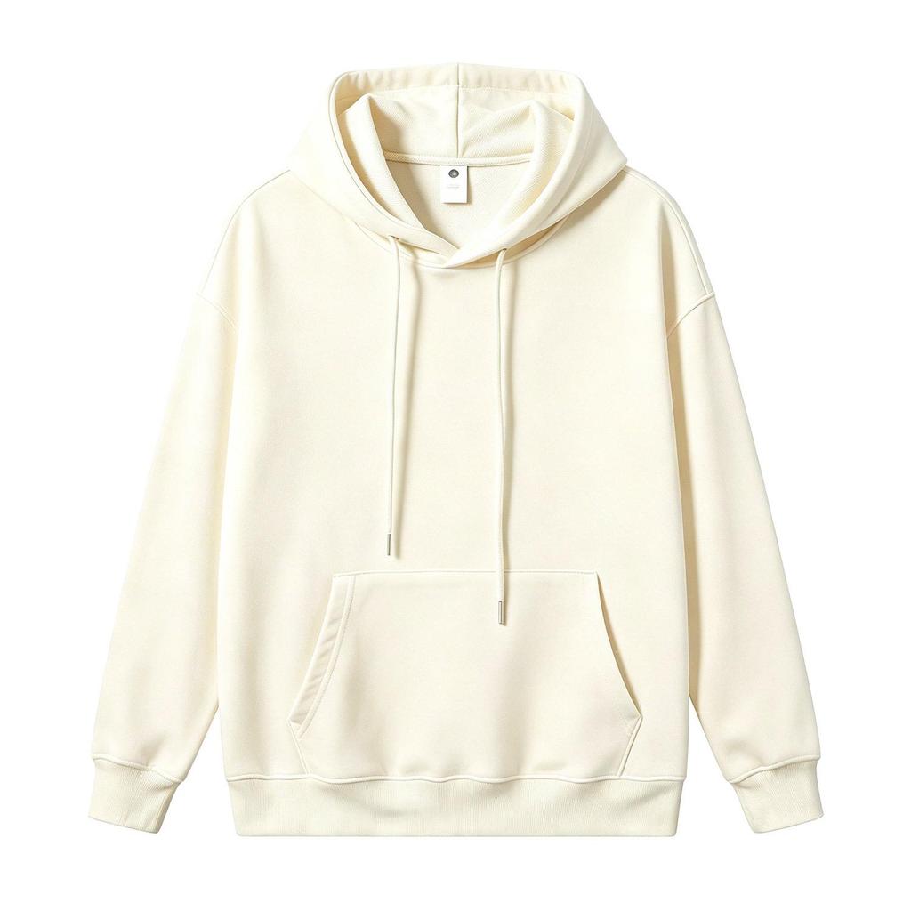 Unisex Solid Color Hooded Sweatshirt - Loose Fit Long-Sleeve Top