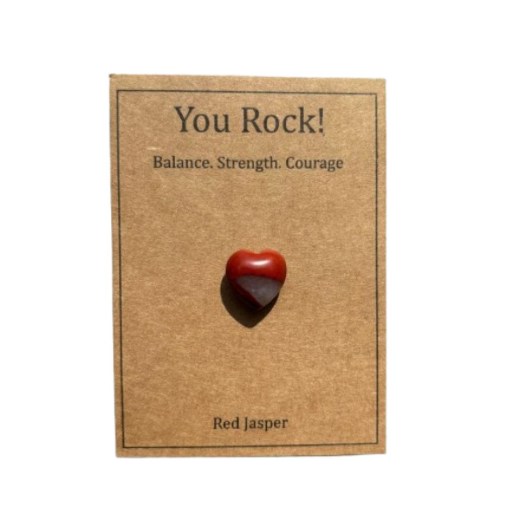 

3pcs Handmade Stone Pocket Hug Card Blessing Mini Lucky Crystal Cards Valentine Day красный