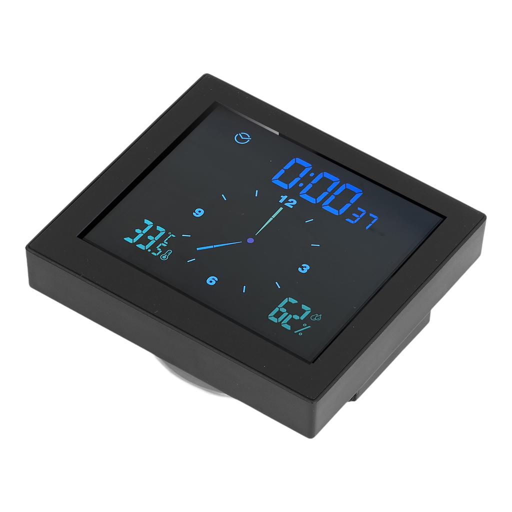 5in Wall Shower Clock Digital Timer Alarm Temperature Humidity Display Waterproof for Home