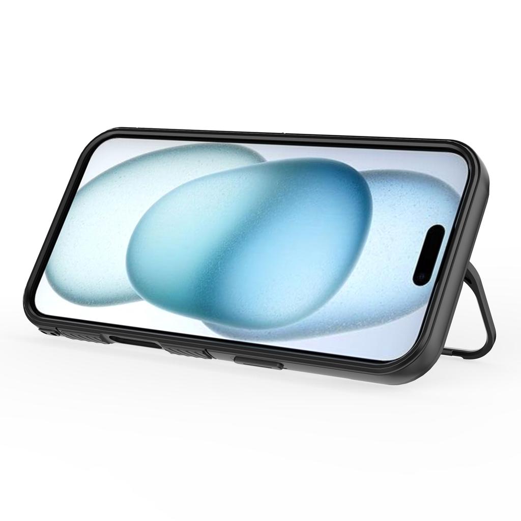 For iPhone 17 Air Case Compatible with MagSafe PC Kickstand Ripple Texture TPU Phone Cover
