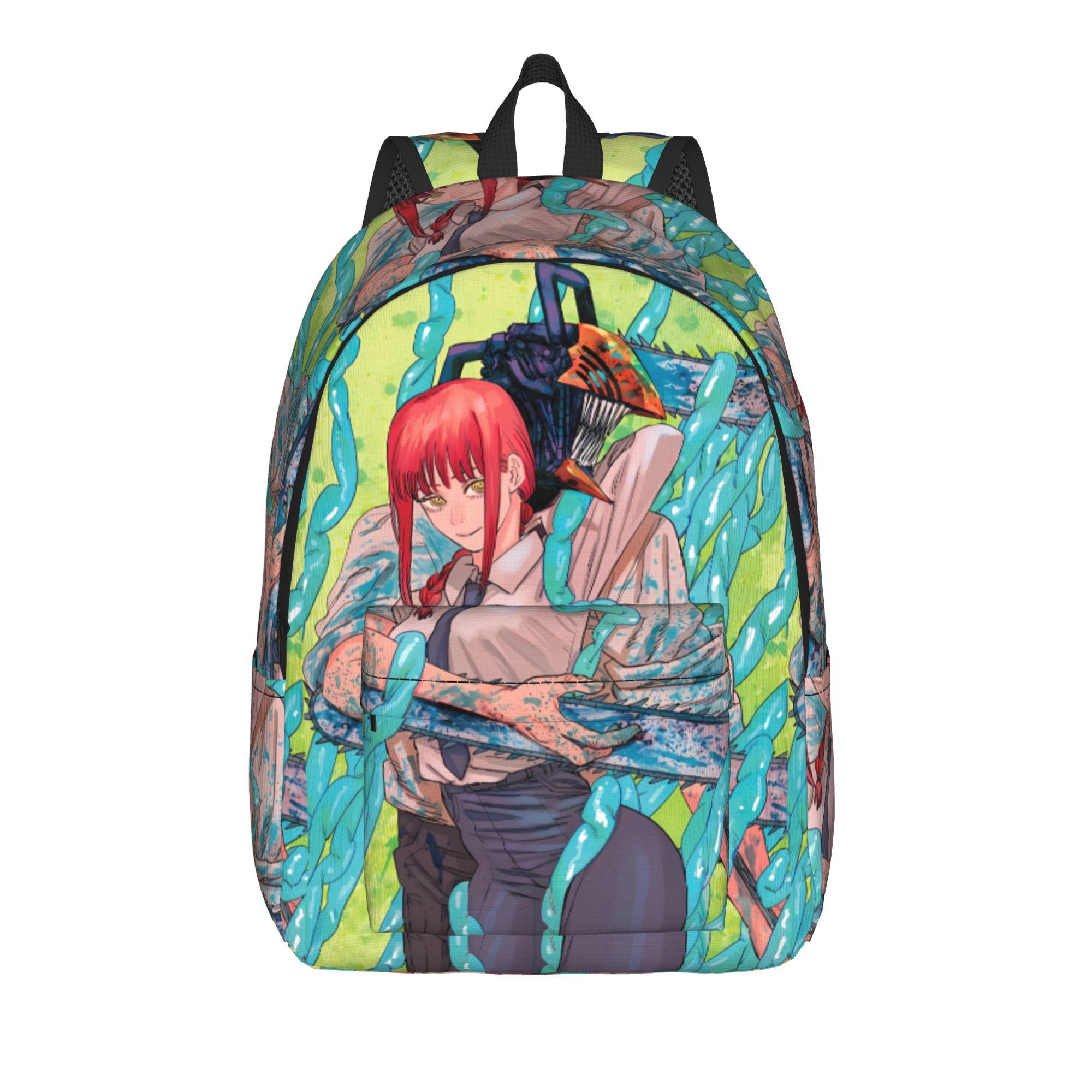 Denji Décontracté Manga Sac à Dos Chainsaws Man Sacs à Dos d'Extérieur Design Féminin Grands Sacs d'École Rucksack de Loisirs S
