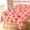 Strawberry Party Disposable Tablecloth Happy 1st Birthday Party Decoration Kids Girl Baby Shower Strawberry Wedding Supplies