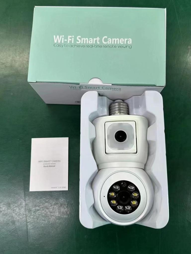 ICSEE 3MP Dual Lens Gun-Ball Bulb Camera