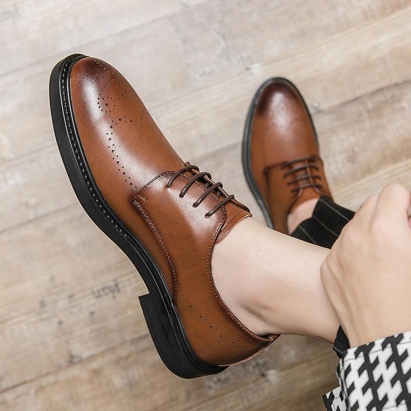 Brock Leder Schuhe Herbst Business Kleid Leder Atmungsaktiv Freizeit High-End Bräutigam Hochzeits Schuhe