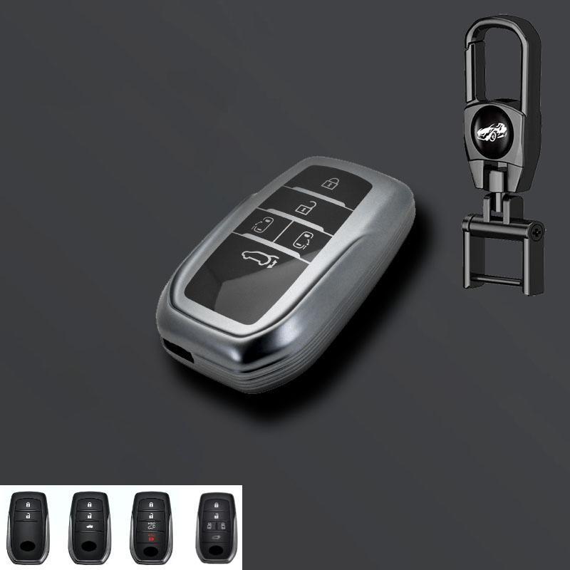 Grey Tpu Car Remote Key Case Cover for Toyota RAV4 Crown Hilux Fortuner Camry Land Cruiser Prado Protect Shell Fob Accessories