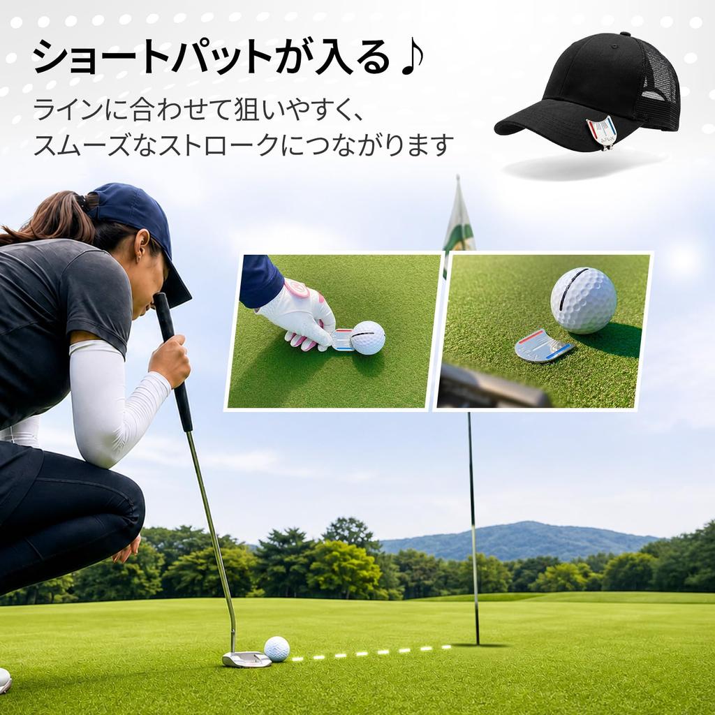 &FUN Golf Marker Set, Stylish, Putt Marker with Lines &