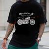 Vintage Race Motorcycle Old School Cotton Men Summer Casual Short Sleeve Round Neck Tees