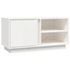 814465 vidaXL Meuble TV Blanc 80x35x40,5 cm Bois de pin massif