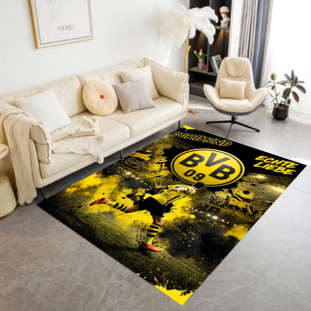 Bvb Borussia Dortmund Football Team Area Rug Design For Outdoor Bedrooms Balcony Entryway Antislip Carpet Office Home Decor