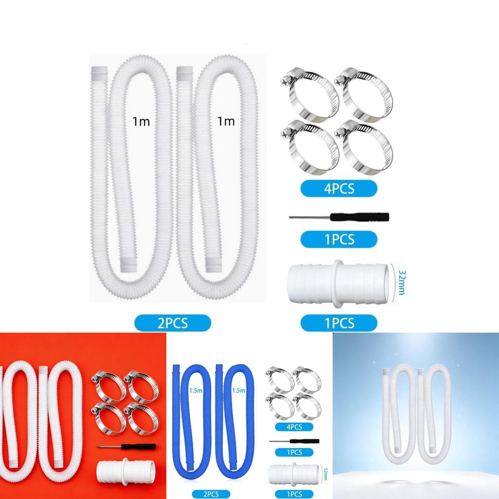 Mangueira para Piscina Intex 32mm Material PE Tubo de Reposição Para Circulação de Água da Piscina
