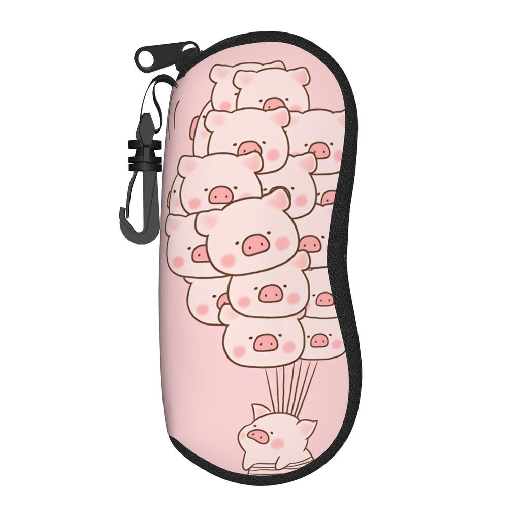 L-Lulu Pig Glasses Case Unisex Sunglasses Pouch Trend Zipper Eyewear Bag Daily Eyeglass Cases Cover