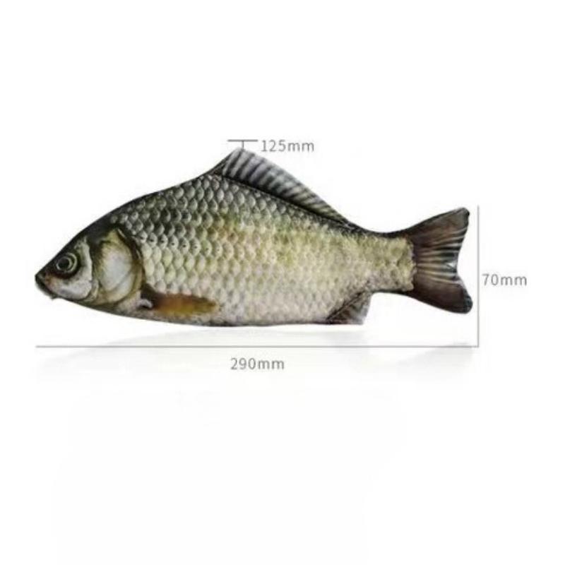 

Creative Simulated Crucian Carp Pencil Case Personality Funny Salted Fish Pencil Case Polyester Material Zero Money Bag