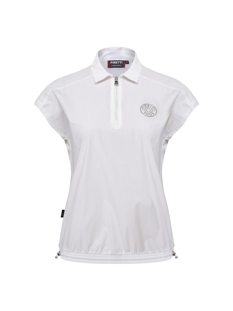 PIRETTI Elite Woven Mix Polo Shirt W_White