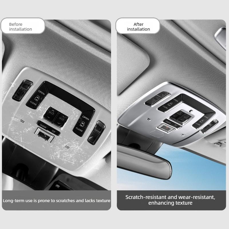 For Toyota Sienna Granvia Roof Reading Light Trim Frame Front Rear Overhead Console Cover Anti-scratch Interior Accessories