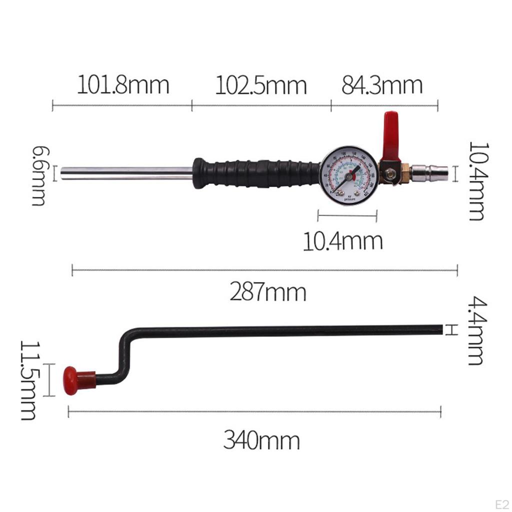 Hand Operated Tire Inflator for Truck Tires Inflation Tool Portable Metal Structure, with Gauge