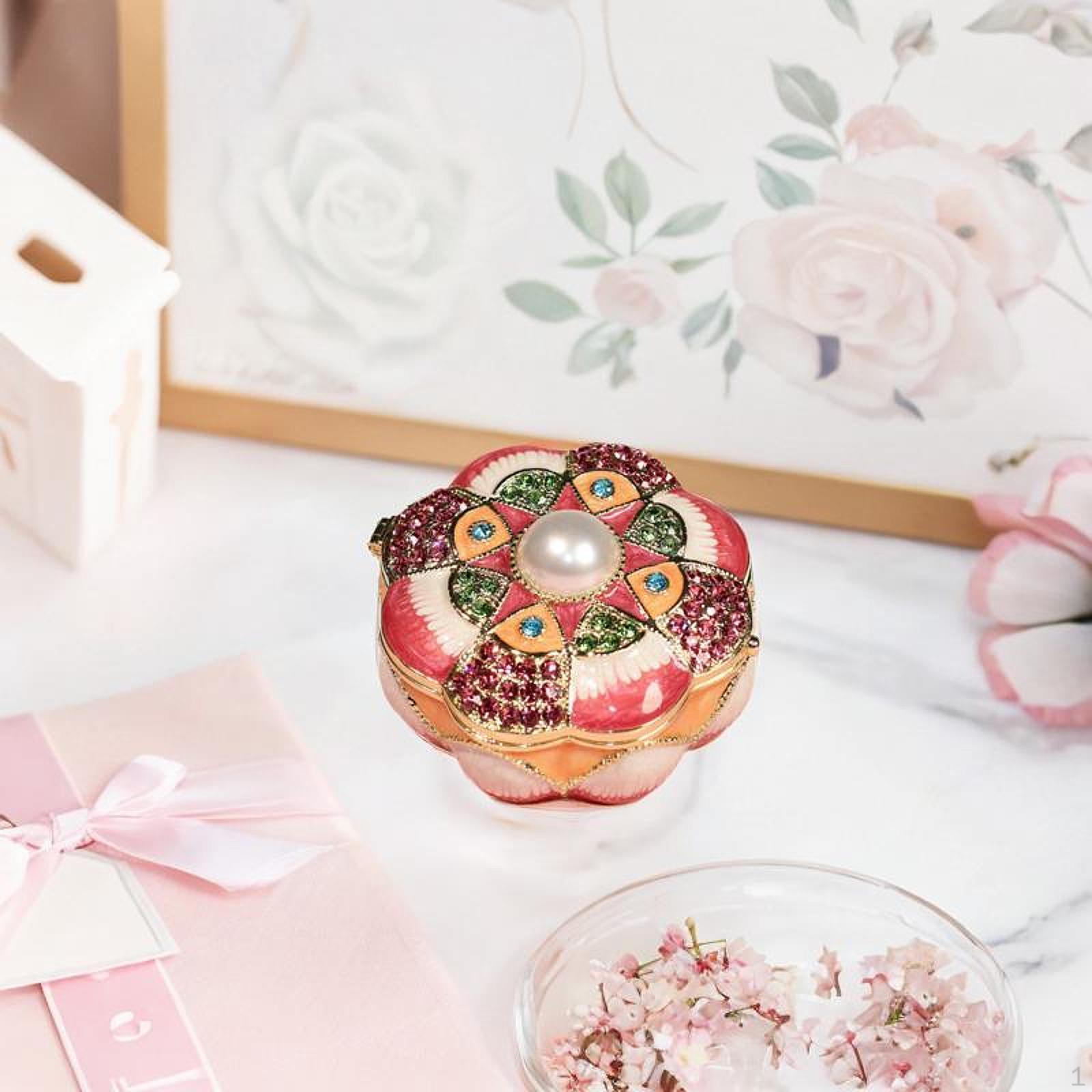 

Эмалированная шкатулка для безделушек, декор для украшений для женщин, подарок, креативный, держатель, чехол, органайзер красный