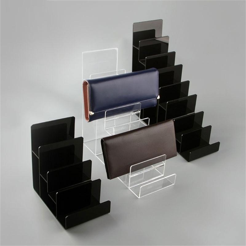 Tiered Acrylic  Shelf Visible Storage Solution For Accessories Home Shop Use Handbag Purse Display Shelf Rack