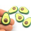 Kawaii Cartoon Avocado Flatback Resin Cabochons for Slime Charms Hair Bow Centers DIY Scrapbooking Decor