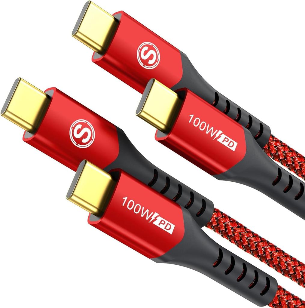 USB Typ C Kabel Typ C Kabel 100W Schnellladekabel USB C auf USB C Kabel Typ C USB C Kabel Kompatibel mit iPhone 15 Pro MacBook iPad Samsung Galaxy Google und