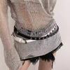Versatile Rivet Belt Retro Jeans Pants Belt Y2K Waist Chain Strap  for Women
